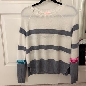 Lisa Todd grey white striped sweater